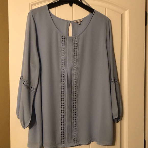 Naked Zebra Tops - 🆕 Naked Zebra light blue blouse. Lined. Size 2x.